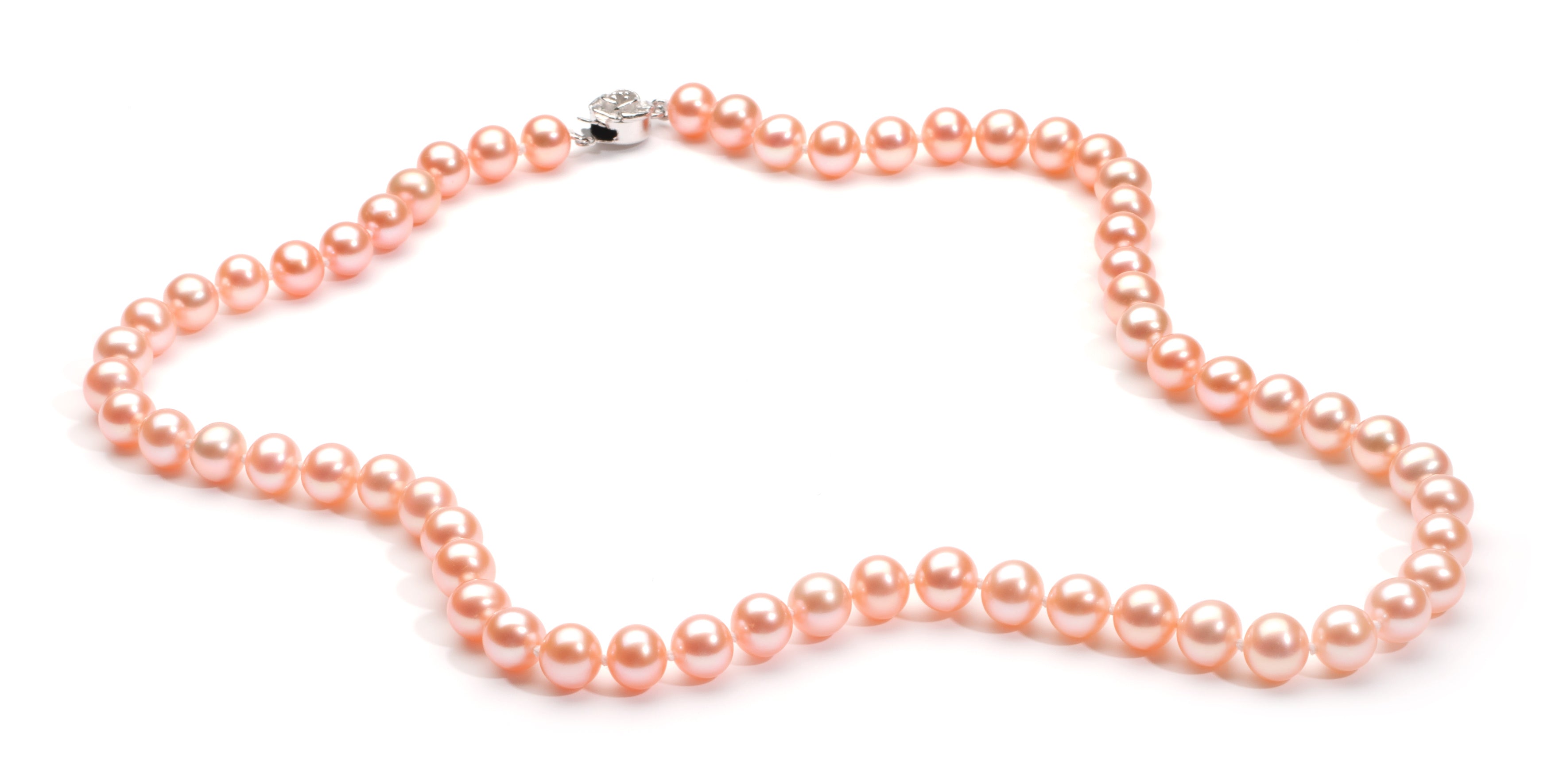 CPS Preciosa Simulated Birthstone Pearl Caged Necklace - Pink
